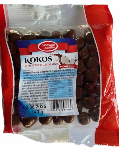 KOKOS W CZEKOLADZIE MLECZNEJ 140G