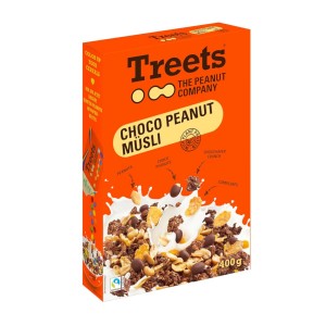 TREETS PŁATKI CHOCO PEANUT MUSLI 400G