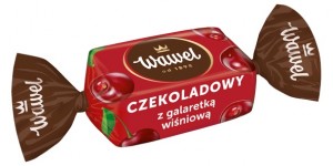 WAWEL-CUKIERKI CZEKOLADOWE Z GALARETKĄ WIŚNIOWĄ 500G